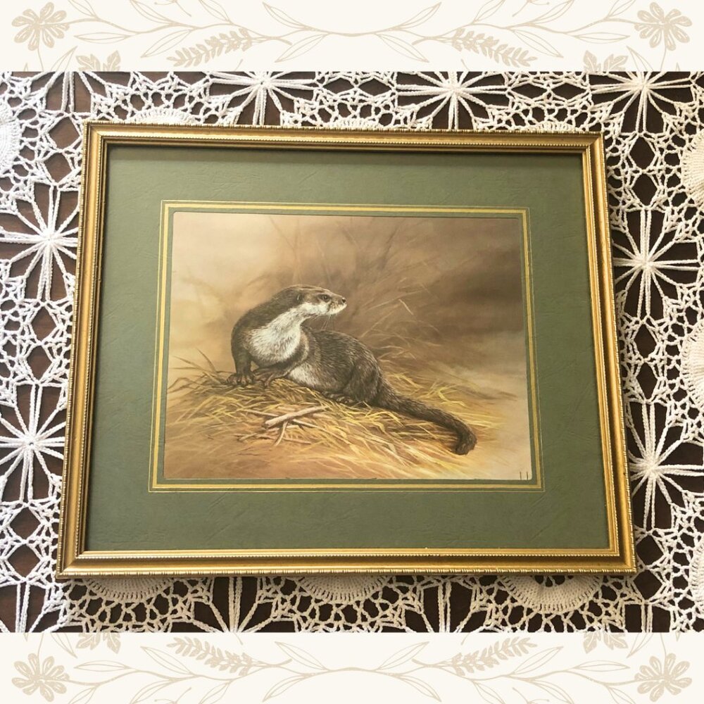 Vintage Mike Nance Otter Print